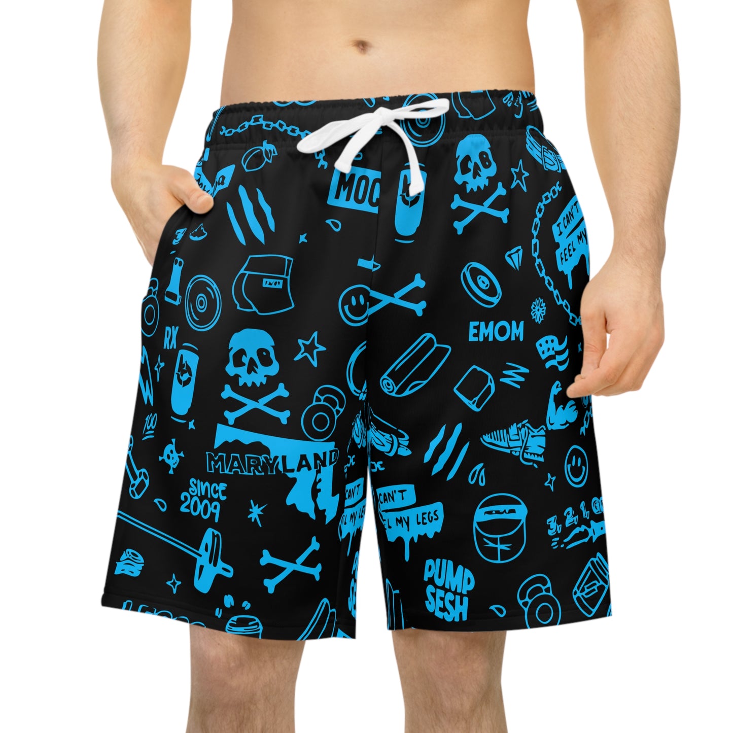 No Limits - CFB Badge Long Gym Shorts